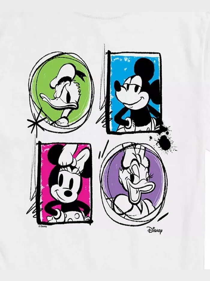 Мужская футболка с коротким рукавом Disney Mickey Friends Grid AIRWAVES — изображение 3 из 3, белый