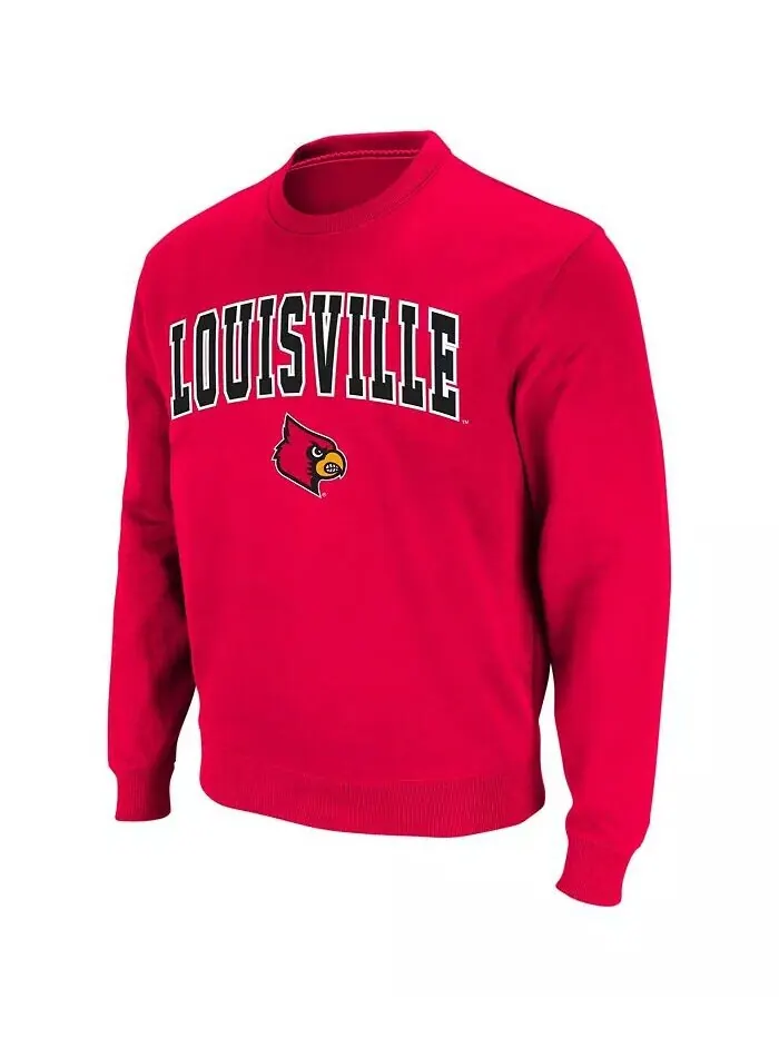 Мужская толстовка Louisville Cardinals с круглым вырезом и аркой и логотипом Colosseum — изображение 6 из 6, темно-серый