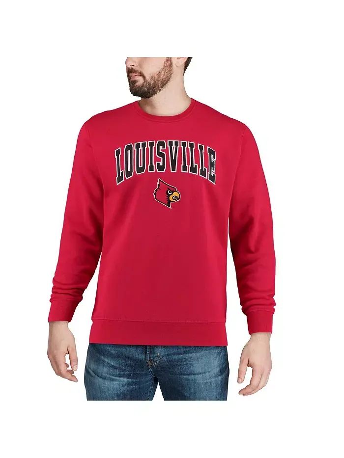 Мужской свитшот с логотипом и аркой Louisville Cardinals Colosseum — изображение 2 из 4, серый