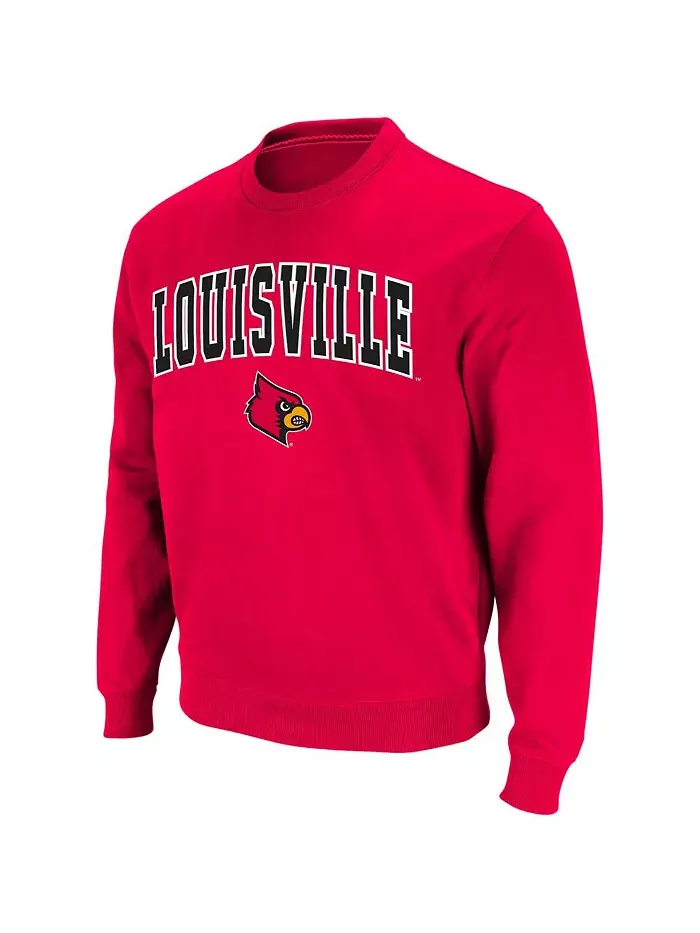 Мужской свитшот с логотипом и аркой Louisville Cardinals Colosseum — изображение 4 из 4, серый