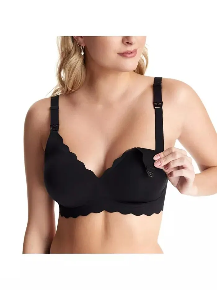 Бюстгальтер для кормления Maternity Jelly Strip YN46 Momcozy — черный