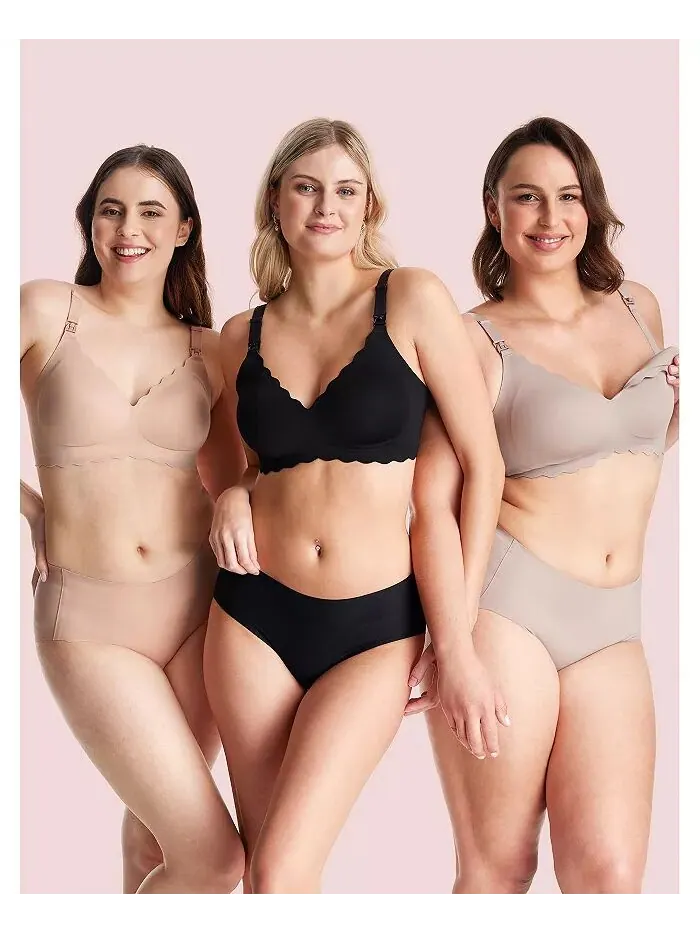 Бюстгальтер для кормления Maternity Jelly Strip YN46 Momcozy — изображение 5 из 7, черный