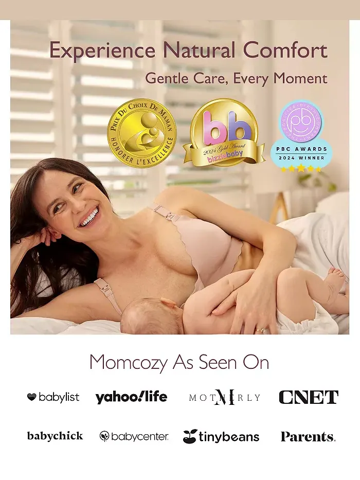 Дорожный бюстгальтер для кормления Maternity Jelly strip YN46 Momcozy — изображение 5 из 7, розовый