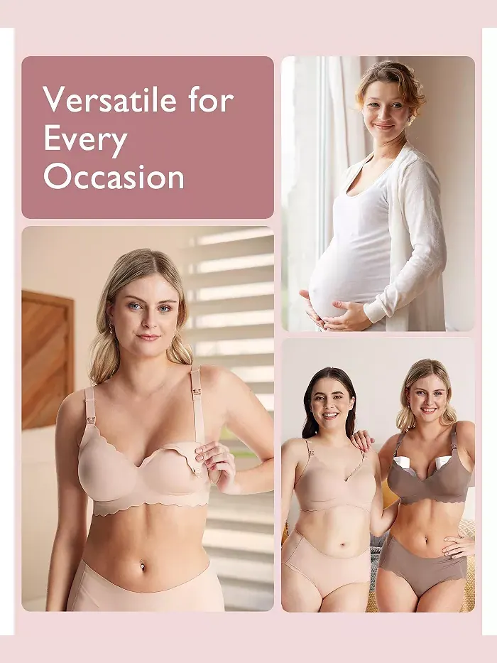 Дорожный бюстгальтер для кормления Maternity Jelly strip YN46 Momcozy — изображение 7 из 7, розовый