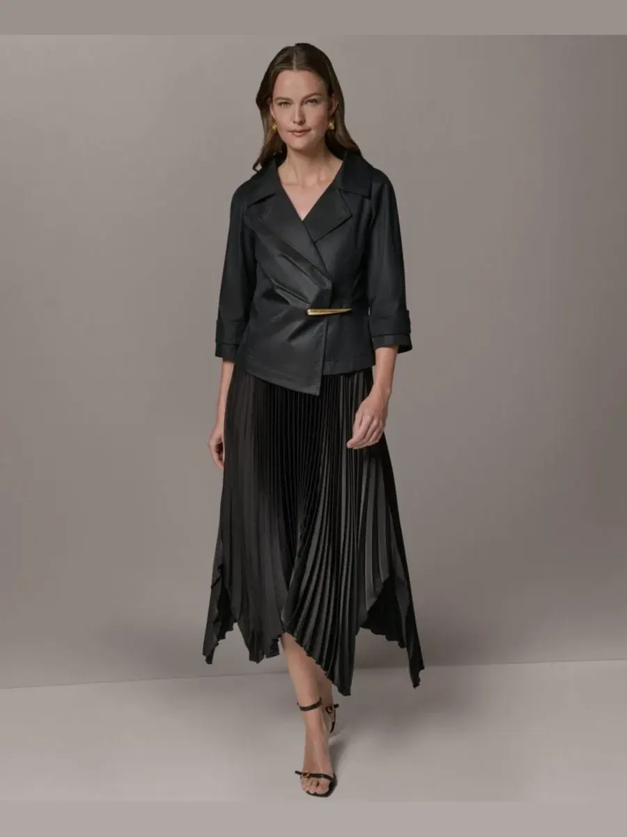 Жакет с лацканами и застежкой на кнопки Donna Karan New York — изображение 2 из 8, черный