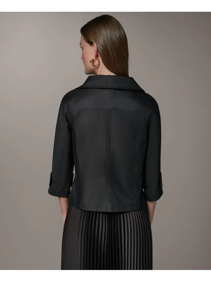 Жакет с лацканами и застежкой на кнопки Donna Karan New York — изображение 5 из 8, черный
