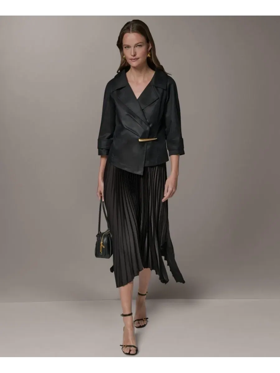 Жакет с лацканами и застежкой на кнопки Donna Karan New York — изображение 8 из 8, черный