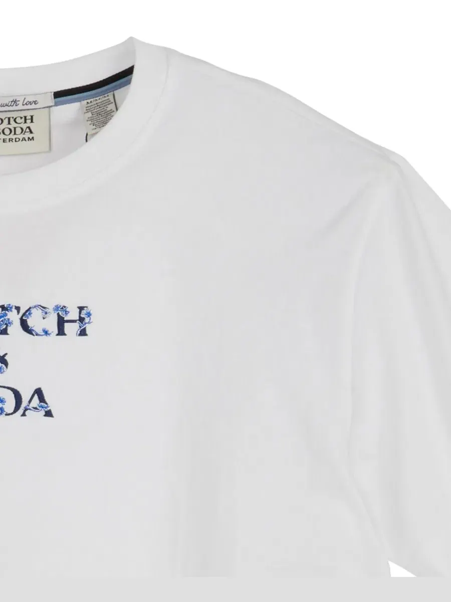Футболка с графическим принтом, модель Graphic Logo SCOTCH & SODA — изображение 3 из 3, яркий белый