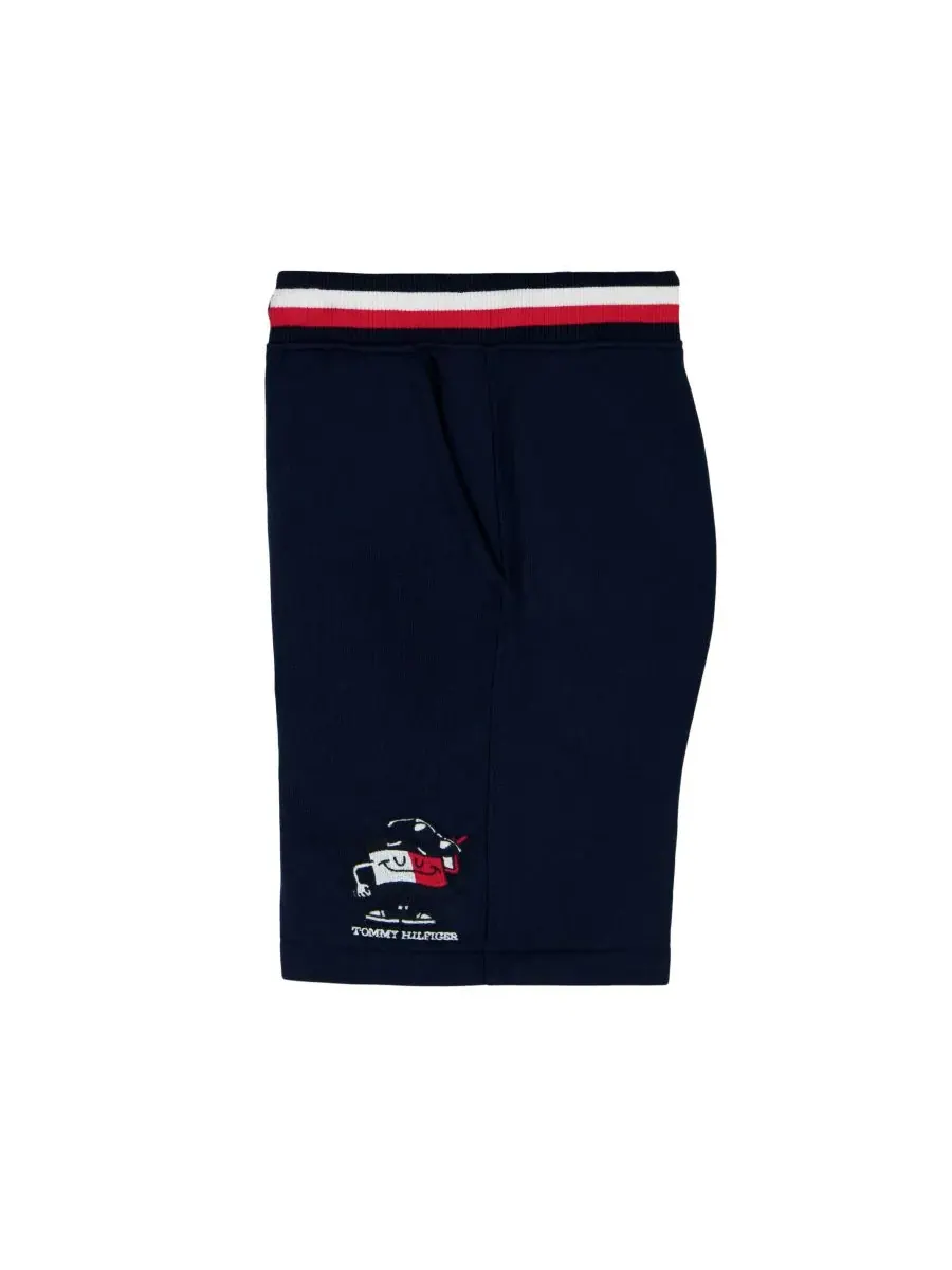 Детские шорты на резинке для мальчиков 2T-7 Tommy Hilfiger — изображение 4 из 6, темно-синий