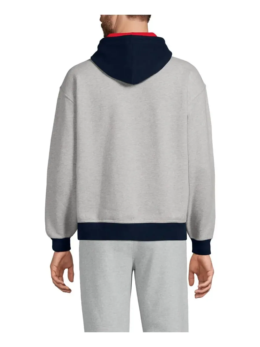 Мужская толстовка с длинным рукавом Serious Sweats Oversized Hoodie Lands' End — изображение 2 из 3, серый