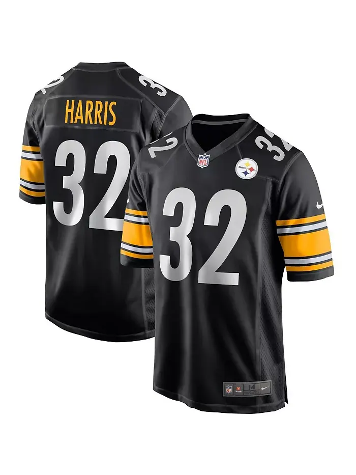 Мужская игровая футболка Pittsburgh Steelers Франко Харриса RetiPlayer Nike — изображение 1 из 3, черный