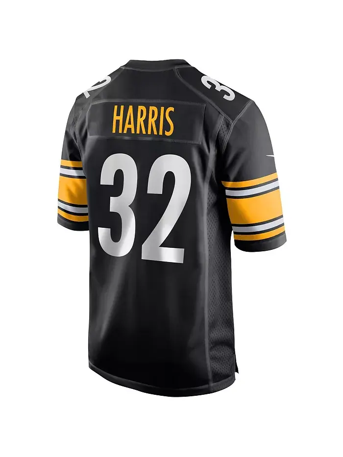 Мужская игровая футболка Pittsburgh Steelers Франко Харриса RetiPlayer Nike — изображение 2 из 3, черный