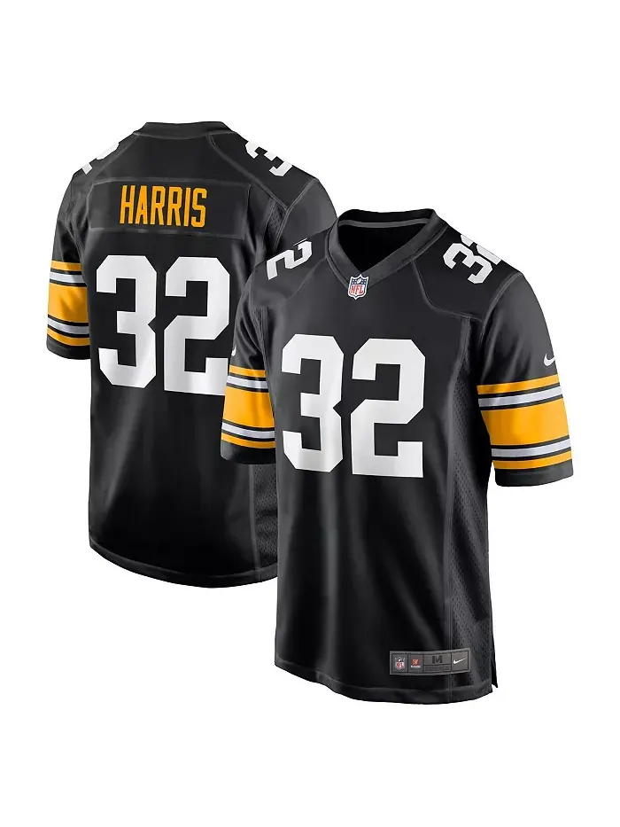 Мужская игровая футболка Pittsburgh Steelers Франко Харриса RetiPlayer Nike — изображение 1 из 4, черный/белый