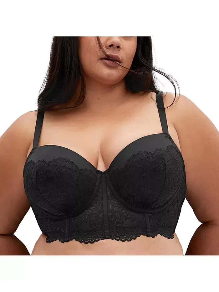 Бюстгальтер Allure Demi Longline Plus Size CITY CHIC — изображение 1 из 5, черный