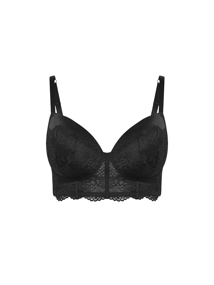 Бюстгальтер Allure Demi Longline Plus Size CITY CHIC — изображение 4 из 5, черный