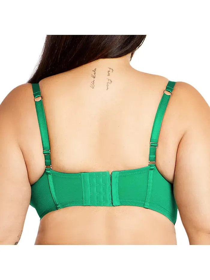 Бюстгальтер Allure Demi Longline Plus Size CITY CHIC — изображение 2 из 3, зеленый