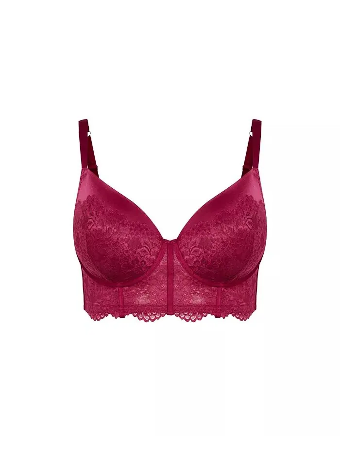 Бюстгальтер Allure Demi Longline Plus Size CITY CHIC — изображение 2 из 3, красный