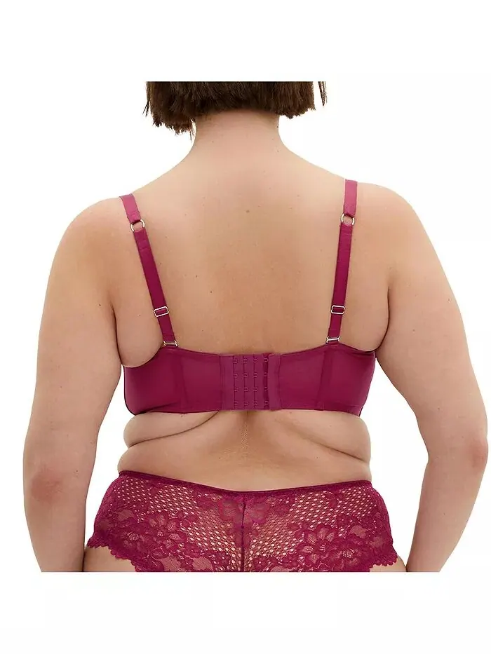 Бюстгальтер Allure Demi Longline Plus Size CITY CHIC — изображение 3 из 3, красный