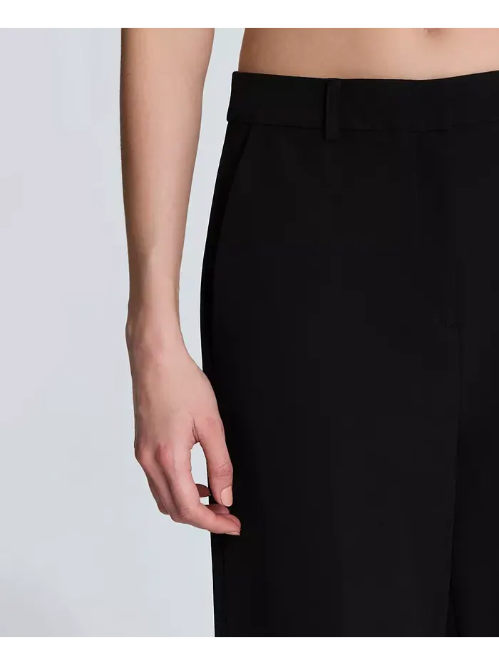 Женские брюки широкого кроя из роскошного твила Kenneth Cole — изображение 4 из 5, черный