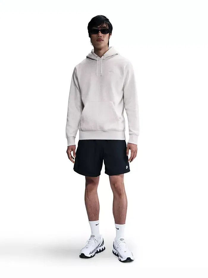 Мужской флисовый пуловер с логотипом Club Nike — изображение 1 из 5, белый