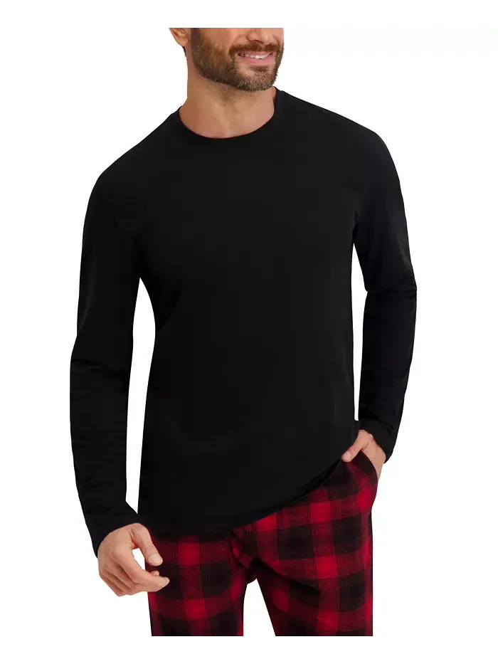 Мужской комплект для сна из фланели с длинными рукавами Hanes — изображение 2 из 4, красный