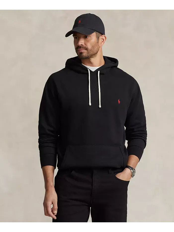 Мужская флисовая толстовка Big & Tall Polo Ralph Lauren — изображение 2 из 7, черный