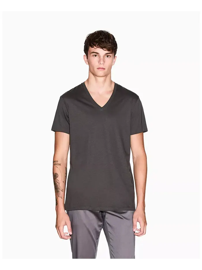 Мужская футболка с V-образным вырезом из пимы A|X Armani Exchange — изображение 1 из 5, зеленый