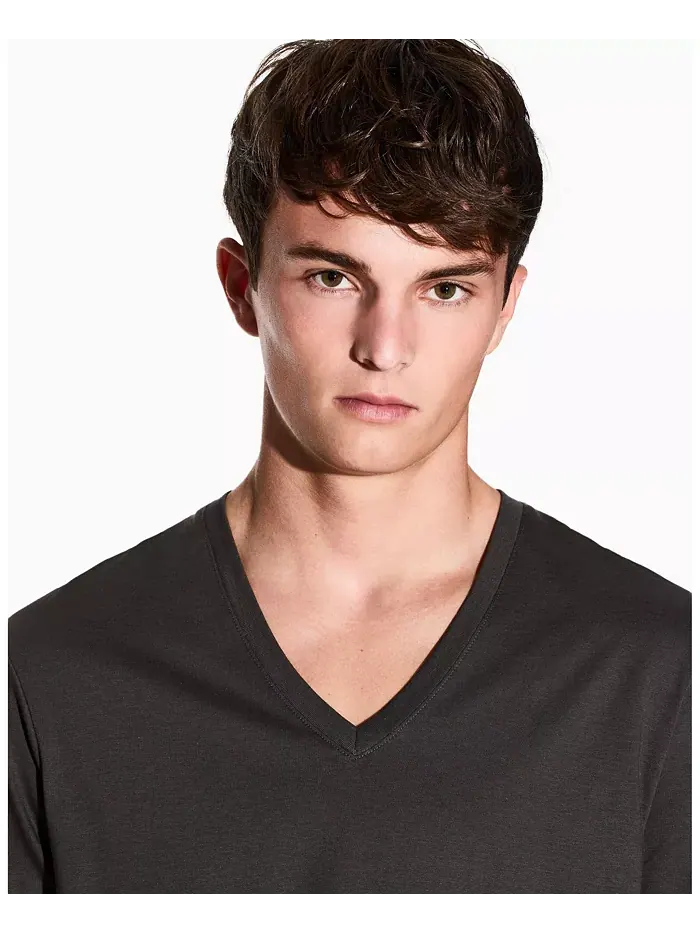 Мужская футболка с V-образным вырезом из пимы A|X Armani Exchange — изображение 3 из 5, зеленый