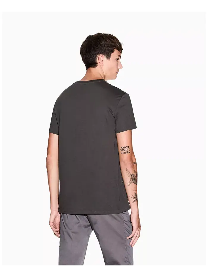 Мужская футболка с V-образным вырезом из пимы A|X Armani Exchange — изображение 5 из 5, зеленый
