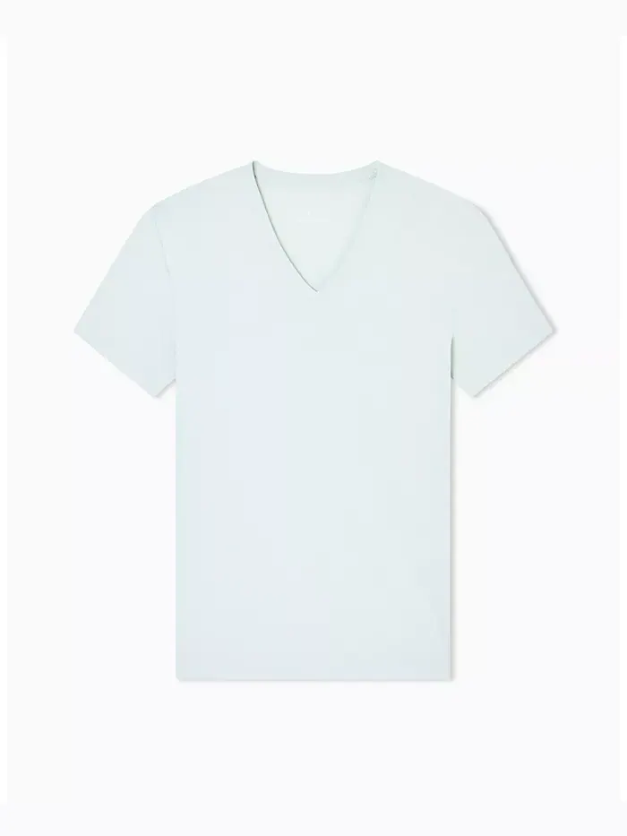 Мужская футболка с V-образным вырезом из пимы A|X Armani Exchange — изображение 2 из 5, синий