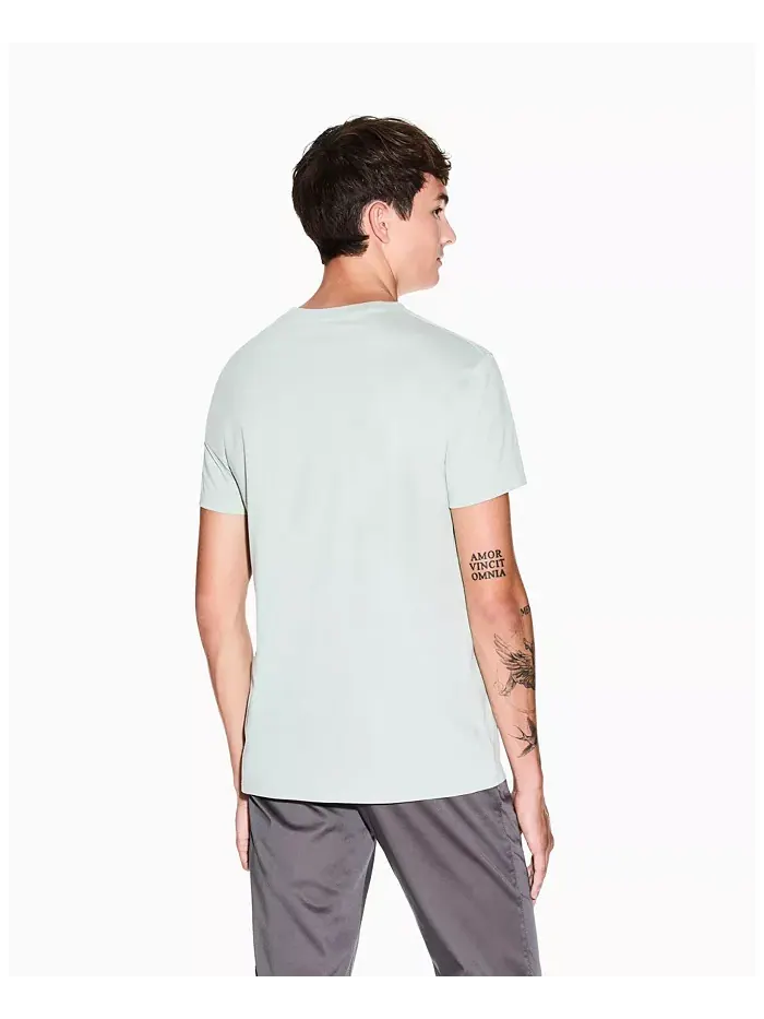 Мужская футболка с V-образным вырезом из пимы A|X Armani Exchange — изображение 3 из 5, синий