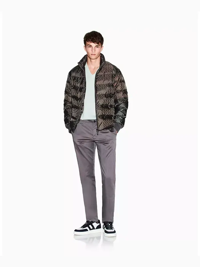 Мужская футболка с V-образным вырезом из пимы A|X Armani Exchange — изображение 5 из 5, синий