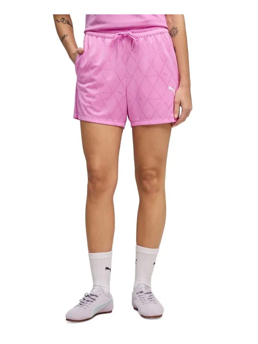 Женские трикотажные шорты с высокой посадкой Puma, Mauve Pop