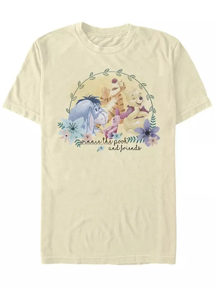 Мужская футболка с коротким рукавом Winnie and Friends Fifth Sun — изображение 1 из 1, прозрачный