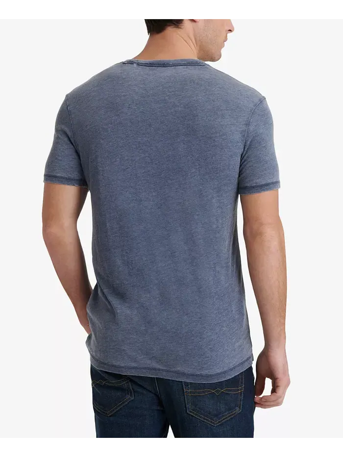 Мужская футболка с коротким рукавом и принтом флага США Lucky Brand — изображение 2 из 3, темно-синий