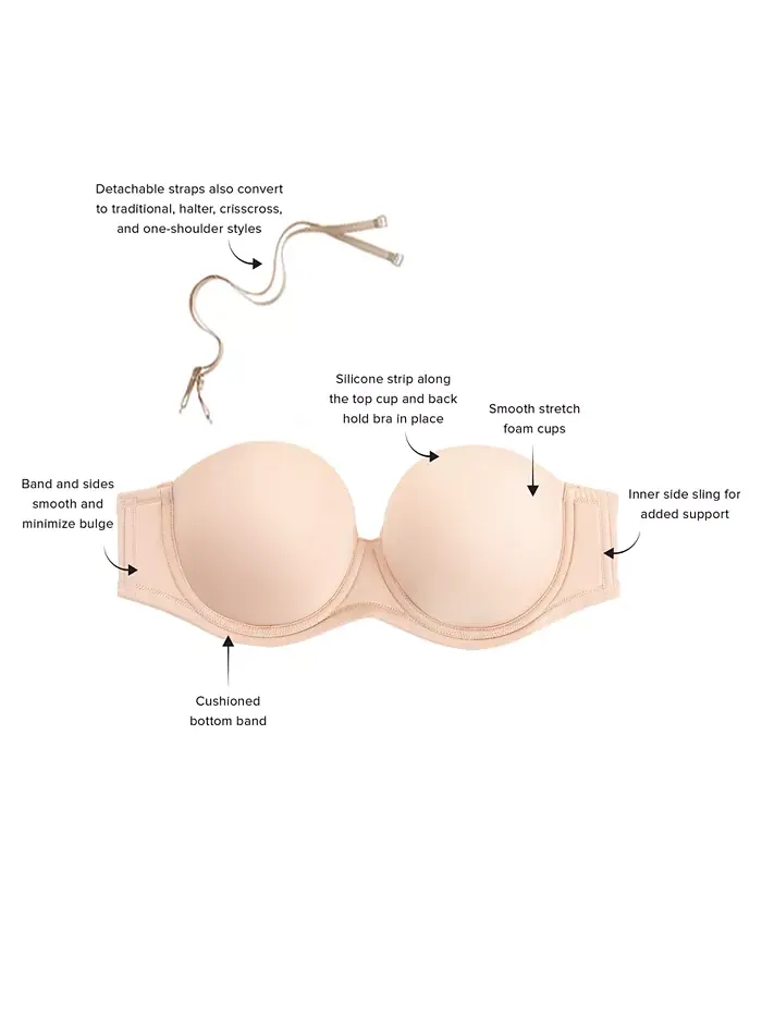 Бюстгальтер Strapless на косточках Red Carpet Full Figure 854119, до чашки I Wacoal — изображение 7 из 8, песочный