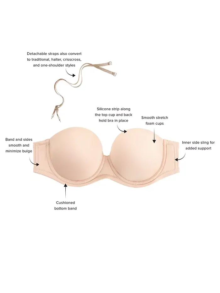 Бюстгальтер Strapless на косточках Red Carpet Full Figure 854119, до чашки I Wacoal — изображение 7 из 8, черный