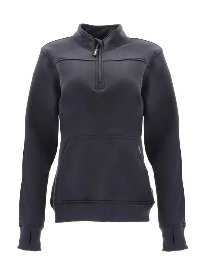 Женская флисовая толстовка с застежкой-молнией на четверть длины RefrigiWear — изображение 2 из 5, черный