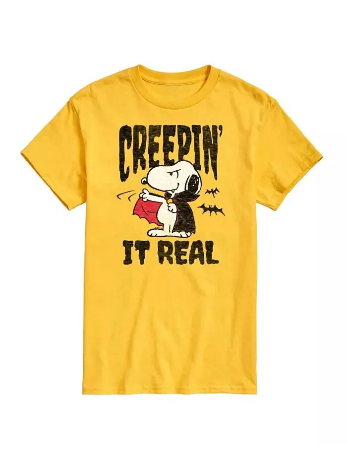 Мужская футболка с коротким рукавом Hybrid Apparel Peanuts Vampire AIRWAVES — изображение 6 из 6, серый