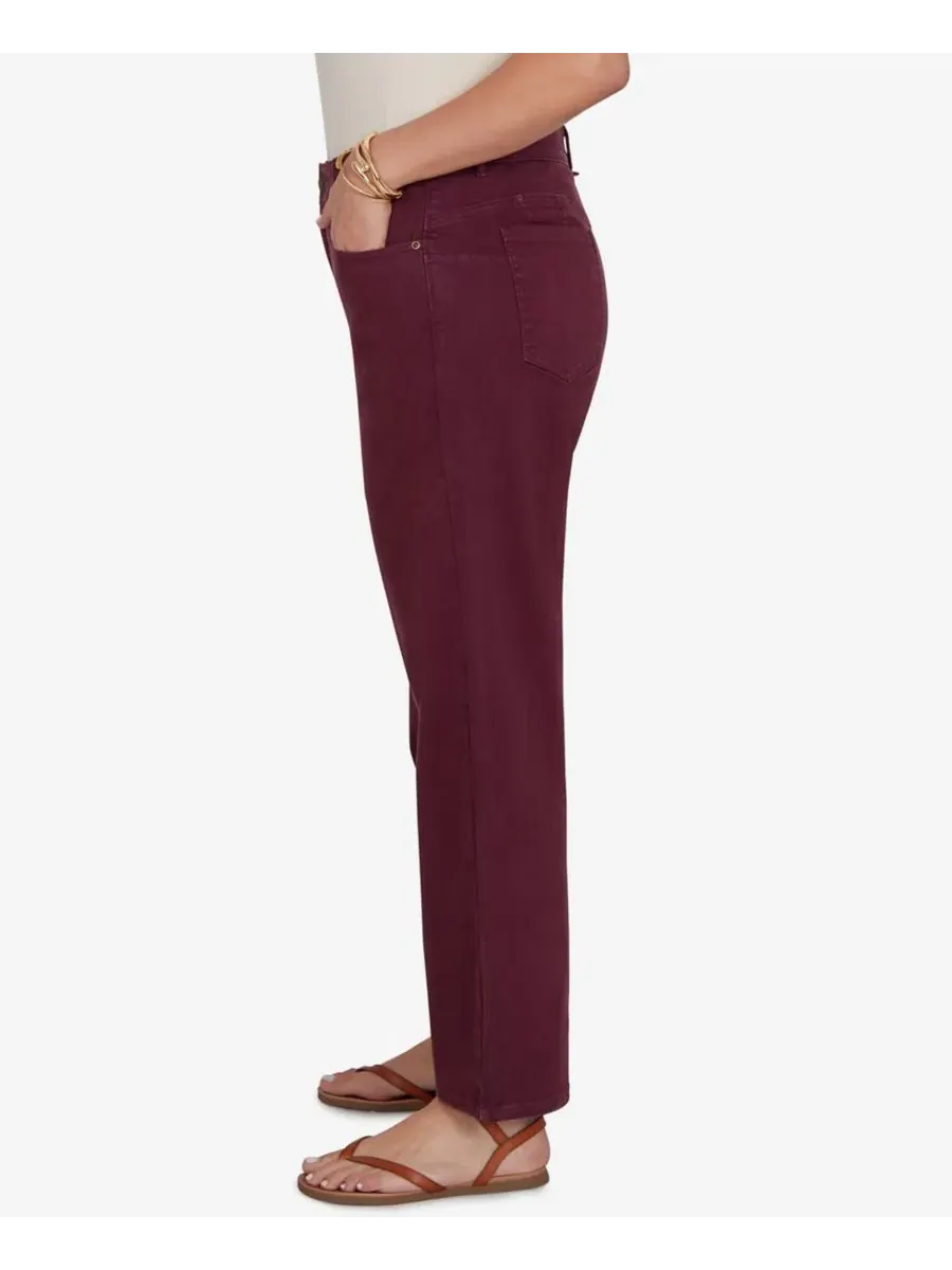 Прямые брюки Plus Size Colored Denim Mid-Rise Straight Pants Ruby Rd. — изображение 3 из 5, фиг
