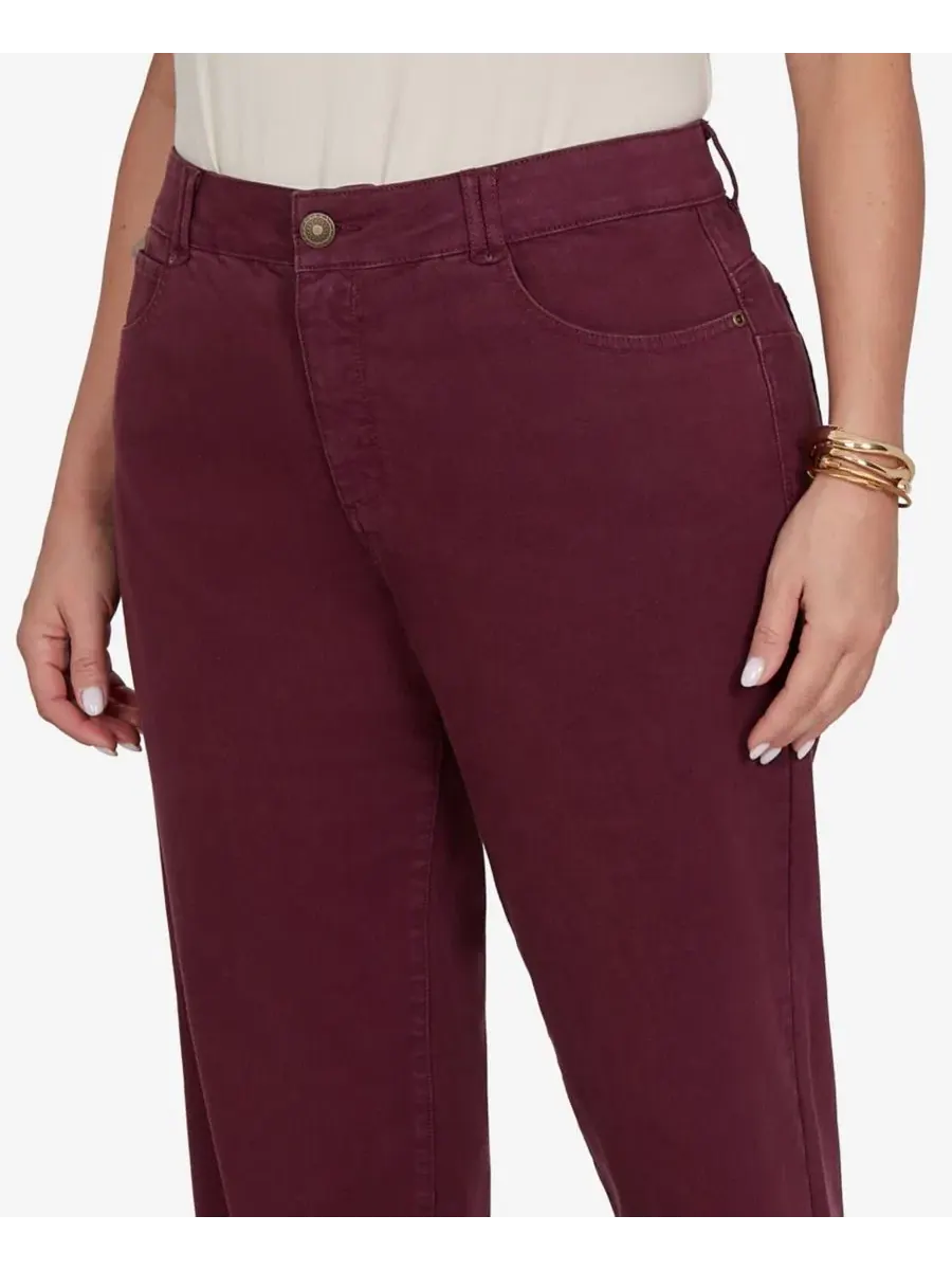 Прямые брюки Plus Size Colored Denim Mid-Rise Straight Pants Ruby Rd. — изображение 4 из 5, фиг