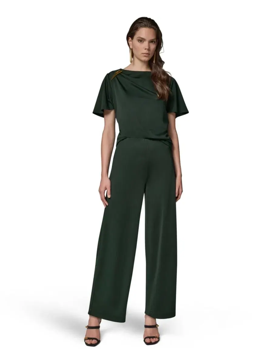 Брюки женские широкие с высокой талией Donna Karan New York — изображение 2 из 13, черный