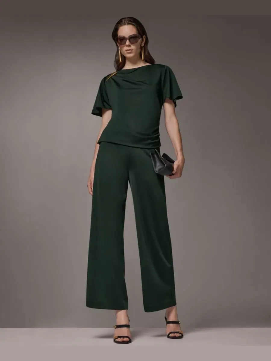 Брюки женские широкие с высокой талией Donna Karan New York — изображение 8 из 13, черный