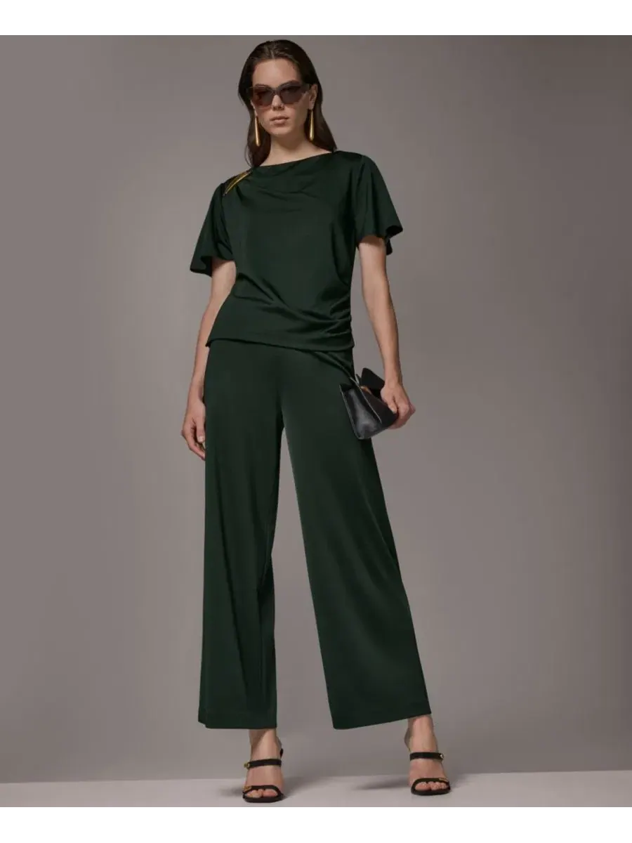 Брюки женские широкие с высокой талией Donna Karan New York — изображение 10 из 13, черный