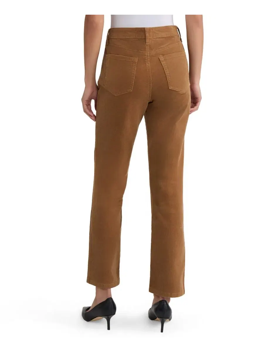 Брюки прямого кроя из вельвета Lexington Petite Caramel Jones New York — изображение 3 из 3, карамель
