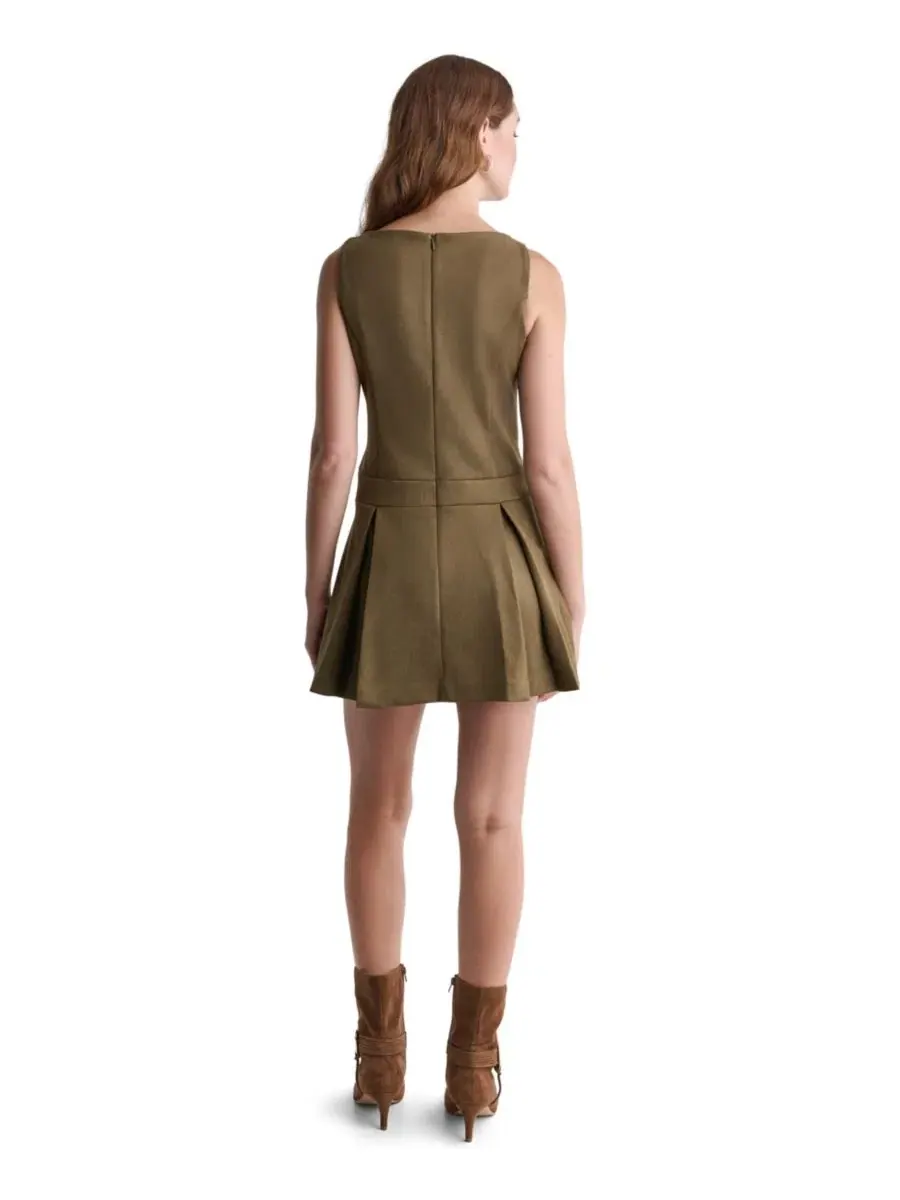 Платье-трапеция без рукавов с поясом BCBG, Bronze Leaf — изображение 4 из 13
