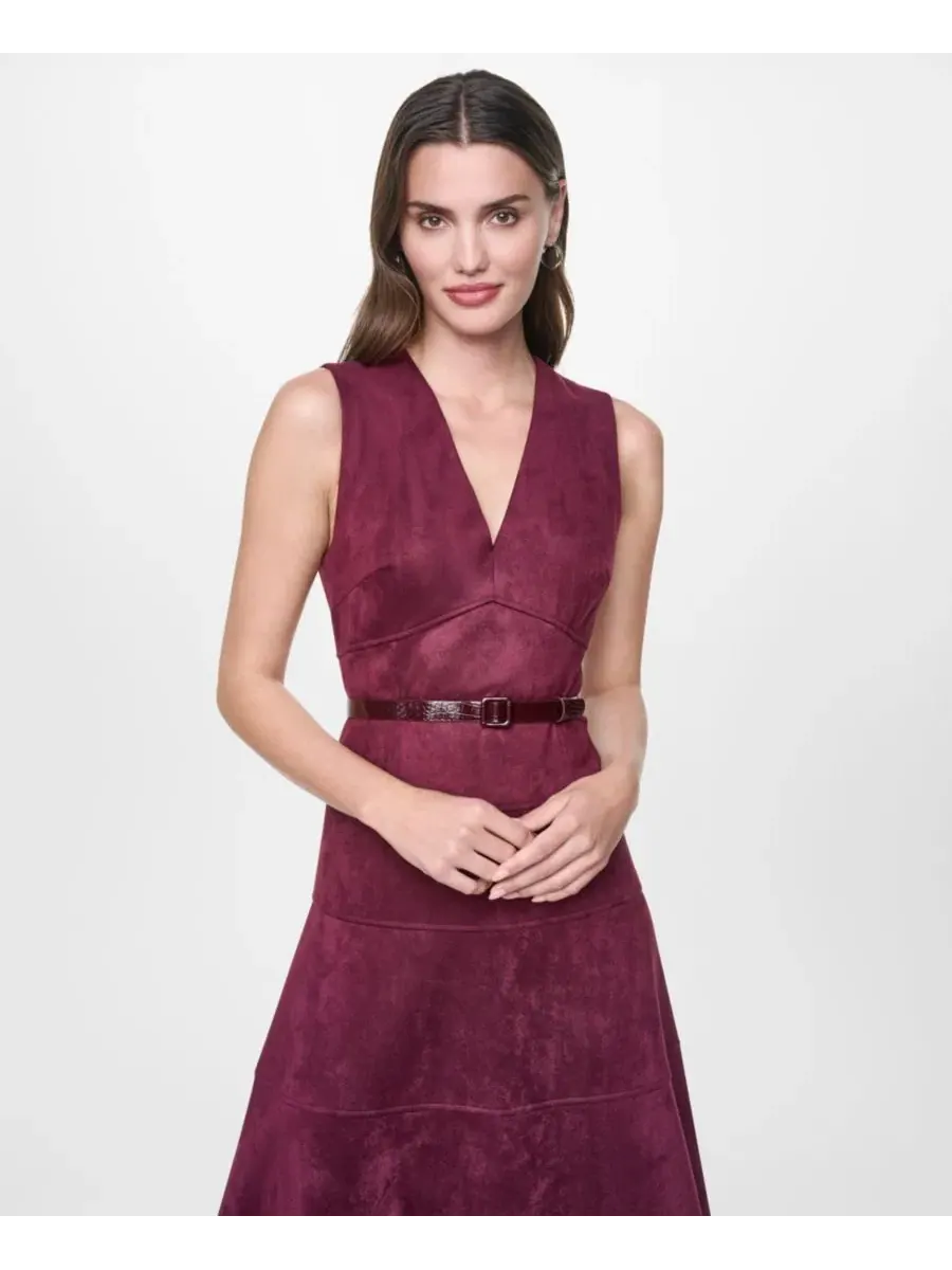 Платье-трапеция миди без рукавов с поясом DKNY — изображение 2 из 5, сирахский