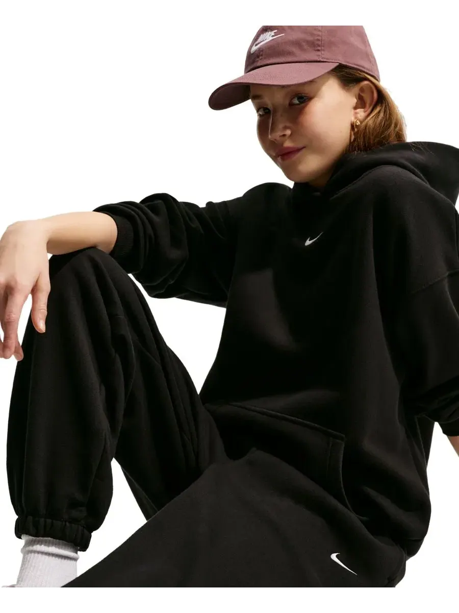 Спортивные брюки свободного кроя Nike Studio Fleece — изображение 3 из 5, черный