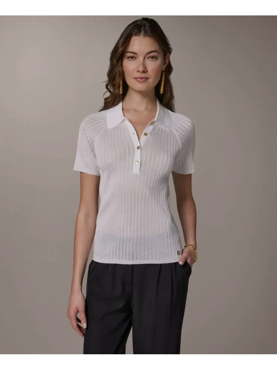 Женский поло с коротким рукавом Donna Karan New York