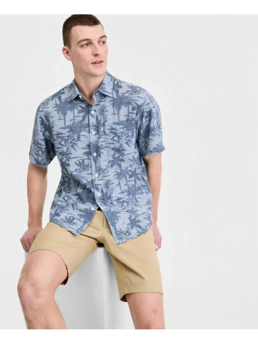 Мужская рубашка с коротким рукавом Sand Desert Moody Tropical Tommy Bahama, Fresh Air — изображение 2 из 4